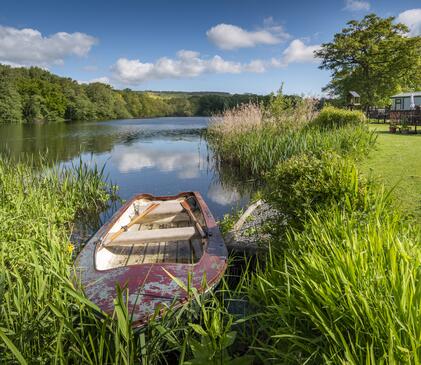 Rowing boat at Pearl Lake