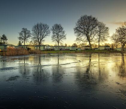 Winter sunset at Pearl Lake