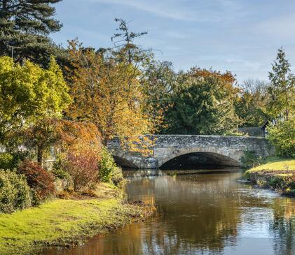 Static caravans for sale on site 5 star park, autumn colours in Eardisland photo