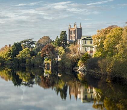 Hereford Cathedral and River Wye