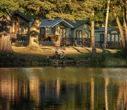 Pearl Lake caravan park with fishing lake