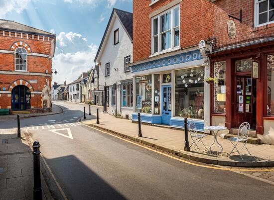 Presteigne market town, Wales. Close to Rockbridge Park.