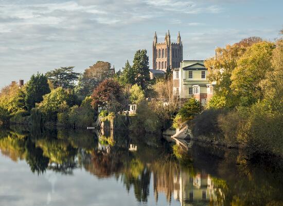 Hereford Cathedral and River Wye