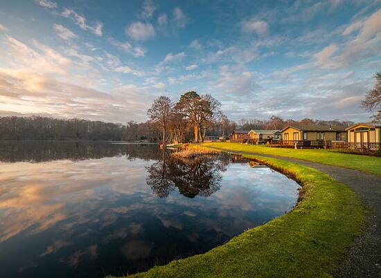 Winter lake at sunset, Pearl Lake