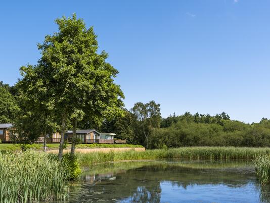 Lake edge luxury lodges at Pearl Lake photo