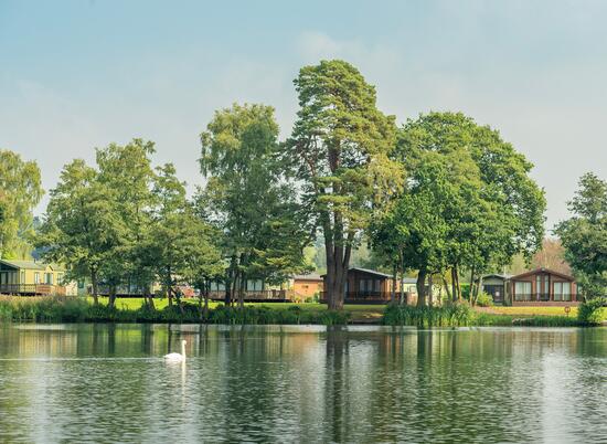 Caravan park with fishing lake and golf course