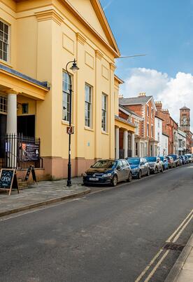 Presteigne market town, Wales. Close to Rockbridge Park.