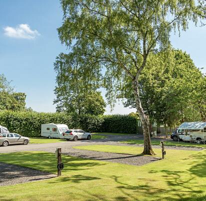 5 star caravan and motorhome touring park with fishing in Herefordshire