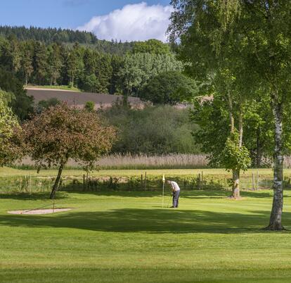 Caravan park with golf course at Pearl Lake photo