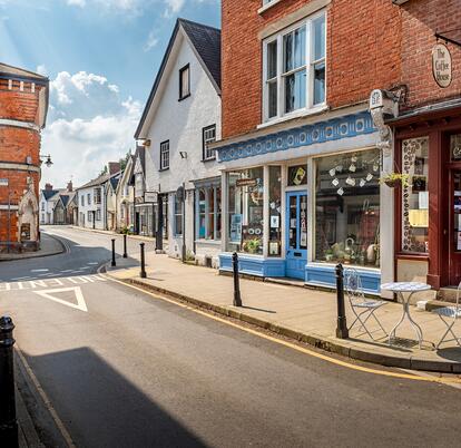 Presteigne market town, Wales. Close to Rockbridge Park.