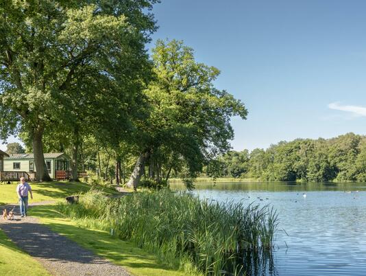 Dog friendly caravan park at Pearl Lake, Herefordshire