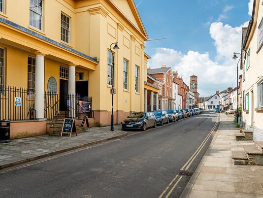 Presteigne market town, Wales. Close to Rockbridge Park.