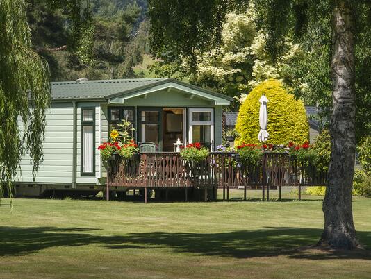 Spacious holiday home plots at Pearl Lake caravan park, Herefordshire