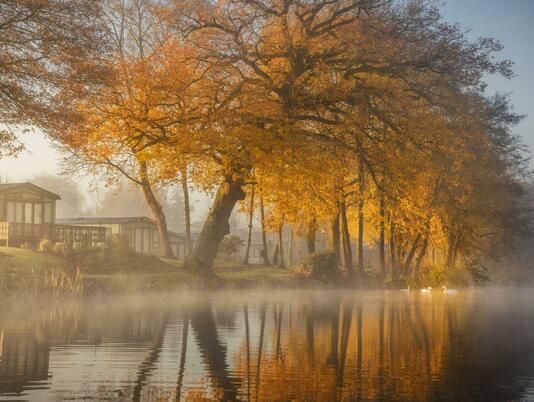 Spectacular winter colours reflected at Pearl Lake