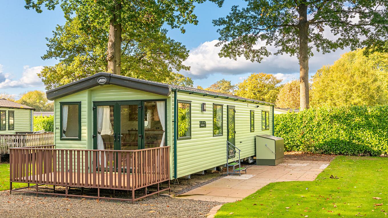 ABI Hereford holiday home for sale at Pearl Lake Country Holiday Park, Herefordshire. Exterior photo