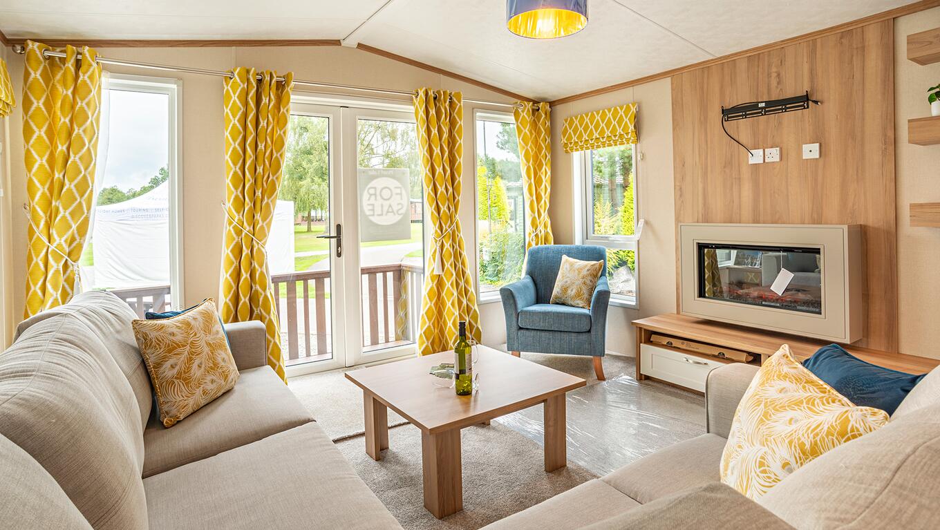 Pemberton Marlow Lodge for sale at Discover Parks, Herefordshire. Interior photo