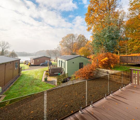 ABI Ambleside Premier for sale at Pearl Lake Country Holiday Park - view from plot