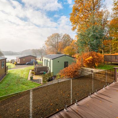 ABI Ambleside Premier for sale at Pearl Lake Country Holiday Park - view from plot